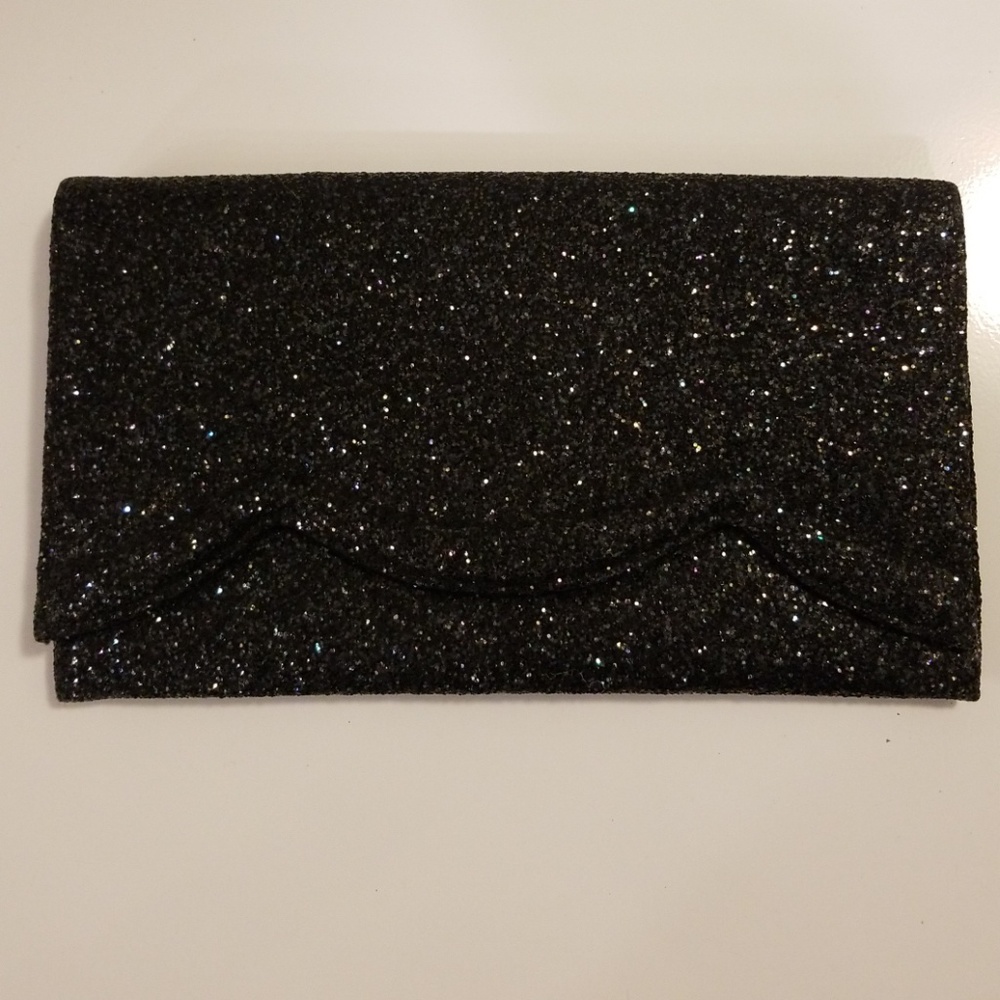 Vintage Lennox Bags black sequened evening clutch